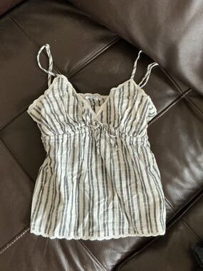 Cotton On Black & White Striped Spaghetti Strap Tank